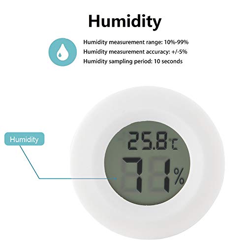 Мини-Влагомер, Термометър за Влечуги, LCD Термометър за Влечуги, Малки влага Кръгла форма за Влечуги за изпитване на температурата на домашни Влечуги в закрито на от?