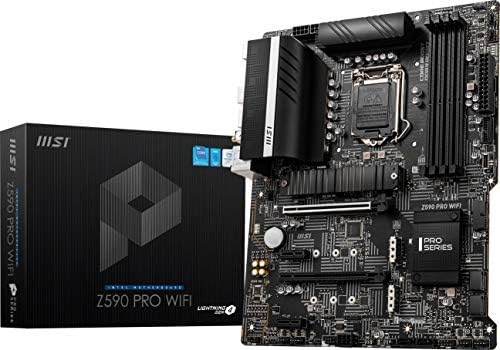 Дънна платка MSI Z590 PRO WiFi ProSeries (ATX Intel Core 11-10-то поколение, конектор LGA 1200, DDR4, PCIe 4, слотове