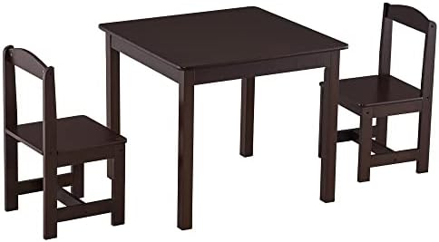 Комплект дървени маси и столове ZSQAW включва 2 стола, идеално подходящи за diy, лека закуска, изпълнение на домашни