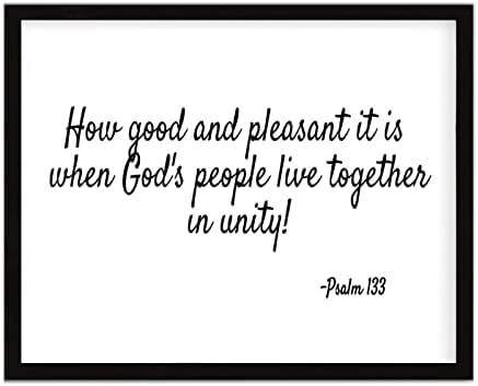 Как Добре и по-приятно, Когато Божият Народ Живее Заедно в Единство! ,Стенно Изкуство в Дървена Рамка, Непринуден Декор