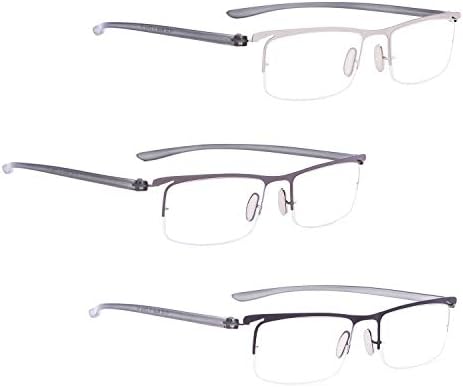 LUR 6 опаковки очила за четене в полукръгла рамка (общо 6 двойки ридеров + 1,50)