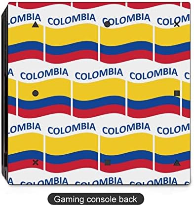 Защитно тънка капачка със сладък стикер с изображение на знамето на Колумбия за конзола PS-4 Slim /PS-4 Pro и контролер