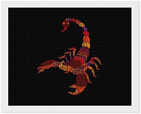 Червен Скорпион е Зодиакален Знак, Диамантена Живопис Комплекти 5D направи си САМ Пълна Тренировка Планински Кристал Изкуство Стенен Декор за Възрастни 16 x 20