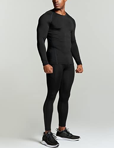 Мъжки Термокомпрессионные Ризи ATHLIO с дълъг ръкав, 1 или 3 опаковки, в началото на с Основния слой за зимна спортна