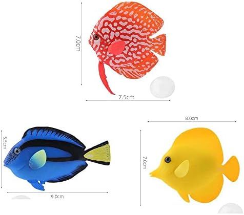 Изкуствена Реалистична Силиконовата Риба, за да Украси Аквариума, Изкуствени Фалшив Блясък Тропически Риби, Плаващи В Яркия Пейзаж (Жълт)
