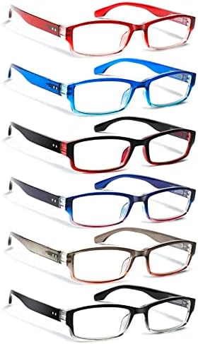 JOSCHOO 6 Опаковане. Очила за четене с Блокиране на Синя Светлина за Жени И Мъже, Компютърни Ридеры, Очила с Антирефлексно