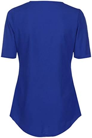 Дамски Ежедневни Блузи, Риза, Дамски Свободна Тениска с цип С V-образно деколте, Блуза, Тениски, Дамски Потници, Тениски, Дамски Плюс Размер