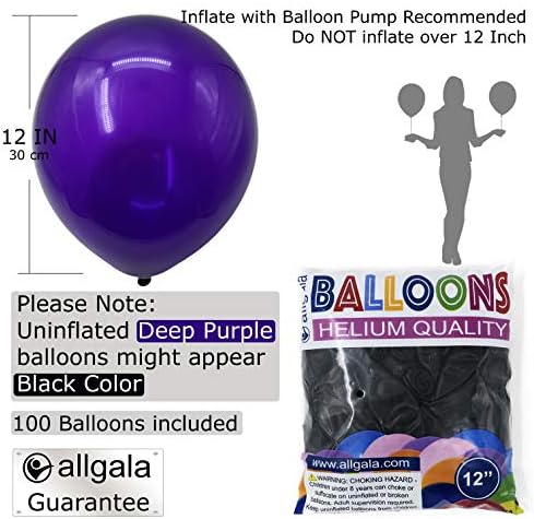 Балони от латекс Премиум-клас Allgala 100ct 12 с хелий - Тъмно Лилаво-BL52017