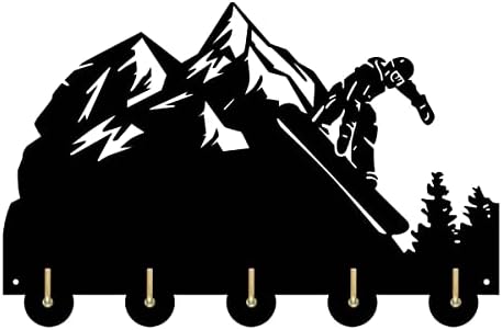 YHUS Ски Спорт Начало Декор, Дървени Стенни Куки Стенни Окачване Закачалка За Ключове, Чанти Дрехи Многофункционална