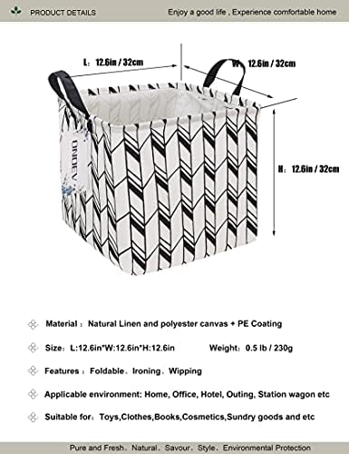 Квадратен плат кутия за съхранение на ONOEV, декоративна кошница и довършителни операции кошница с дръжка се използват