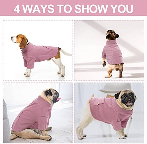Мек вълнен плат Пуловер за кучета Dora Bridal-Пуловер за кучета, мек вълнен плат жилетка с отвор за колан Однотонная руното пижами за кучета-Пролетно Руното дрехи за куч?