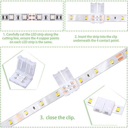30 Броя Конектори за led ленти включват 2 контактни 8 мм беспаянных конектор RGB и удължител за клемм адаптер с Т-образна, Х-образна, L-образна форма за led лампи SMD 3528, 2835