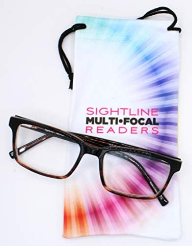 Многофокусные очила за четене Sightline Nathan - Ацетатная дограма за по-високо качество -Лещи с AR покритие -Унисекс Средна кацане с увеличаване на 2,50
