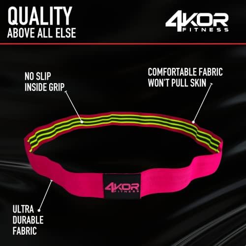 Еластична превръзка 4KOR Fitness Resistance Loop Band, 50 x 3, Изработен от удобен неплъзгащи тъкани, идеална за физиотерапия,