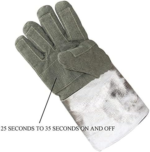 Заваръчни Ръкавици Q-FFL, Защитен От ухапване Ръкавици, Изолационни Ръкавици от Алуминиево Фолио за Металургията, Печки, барбекюта и Други Цели