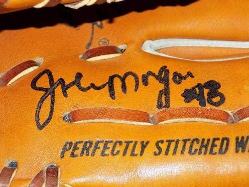 Надетые в игра Джо Морганом Ръкавици Мизуно Fielders с автограф Oakland A ' s Phillies PSA DNA - Използваните Ръкавици
