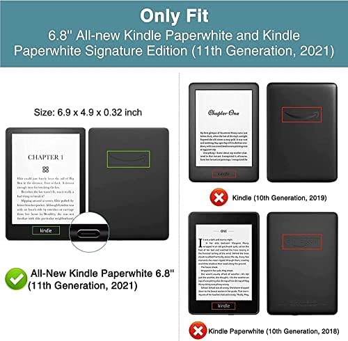 За най-щастливия Кожен калъф Bao за Kindle Paperwhite 11-то поколение 2021-Автоматично събуждане / заспиване -устойчив