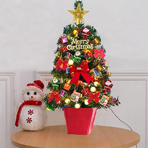 PetPhindU Изкуствена Коледна Елха Украса за Коледните Декор Плотове Мини Коледно Дърво, Мини Коледно Дърво, Коледна украса,