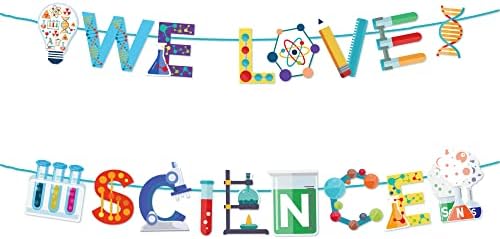 Ние Обичаме Науката Знамето На Науката Декорации За Партита Науки На Тема Рожден Ден Банер За Деца Mad Науката Удоволствие