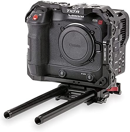 Склонен на лек комплект, съвместим с Canon C70 – Съвместим с Canon Black | ARCA, помага да снимате вертикално, долна плоча осигурява бърз монтаж на DJI RS 2