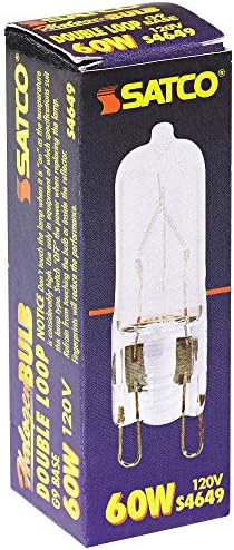 Лампа Satco S4649g9 с бяла тапицерия, 1,63 инча, Мат