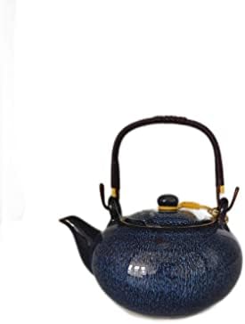 Китайски Чай, Синьо Чай с 1 Кана, 6 Чаени Чаши, Азиатски Чай Комплект за Любителите на чай /на Жените / Мъжете (син)