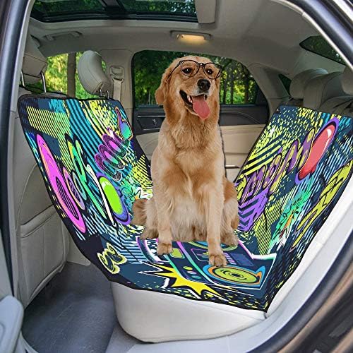 Калъф за седалка кучета ENEVOTX, Обичай Музикален Инструмент, Графити, Художествена Печат, Покривала за автомобилни седалки