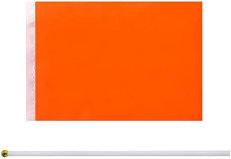Благородно момиче.50 Опаковки Однотонного Оранжев Флаг на САЩ, Чист Монофонични Оранжев Мини-Малко Банер, Наклеенный