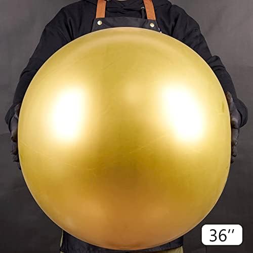 Балони от метален злато PartyWoo, 4 броя, Големи Златни Метални топки с диаметър 36 см, Латекс балони за Гирлянди от