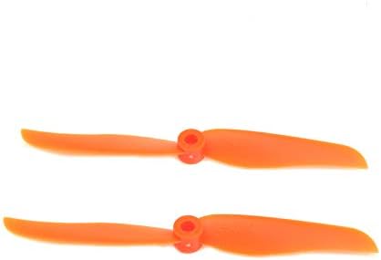 Semetall 10 бр. RC Витла, с Дистанционно управление 6035 6x3,5 Инча с 2 Ножове с Фиксирано крило и Преходни пръстени за игра на самолет (Найлон Оранжев цвят)