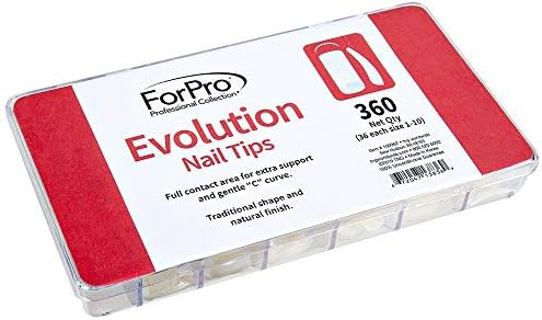 Типсы за нокти ForPro Professional Collection Evolution, Изкуствени Нокти Накрайници за акрилни нокти, Пълен Контакт,