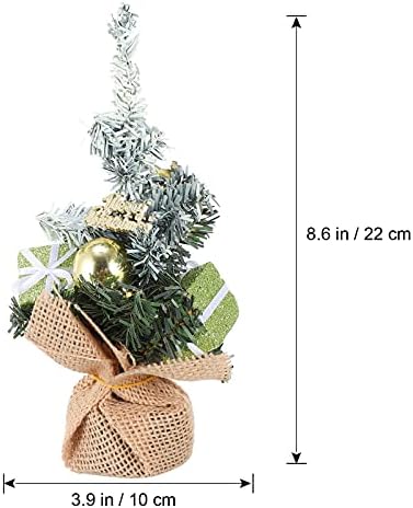 VALICLUD Декор за Камина Изкуствена Настолна Коледно Дърво с Подарък Трансмисия, Миниатюрни Борова Украшение Бутилка