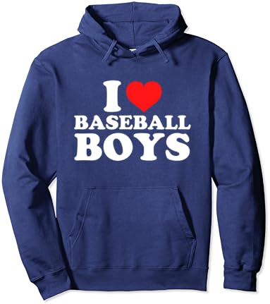 Аз обичам Бейзбол Пуловери за момчета с Качулка