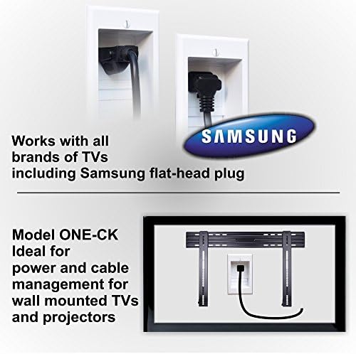 Решение PowerBridge ONE-CK-16 за полагане на кабели в стените, за стените телевизори, 16-инчов кабел PowerConnect, бял