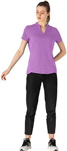 Дамски тениски-Топка за голф YSENTO Dry Fit с къс ръкав и V-образно деколте Без Яка, Спортни Облекла за активен отдих,