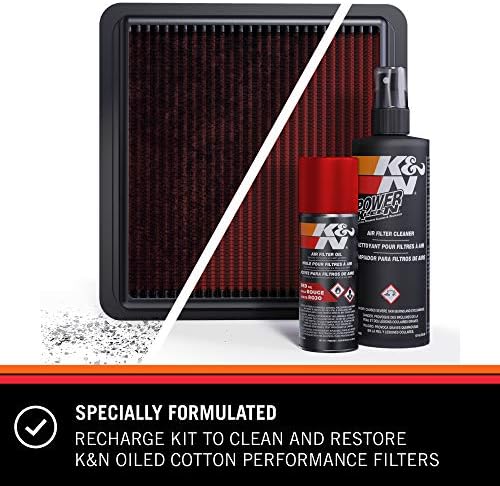 Комплект за почистване на въздушен филтър K & N: Аерозолен филтър за пречистване и комплект масла; Възстановява работата на въздушния филтър на двигателя; 99-5000 Компл?