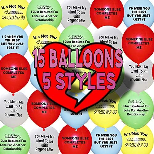 Балони за развод ROFLmart Exloons Почивка на Балони с Обиди, за връзката Ви завърши Щастливо