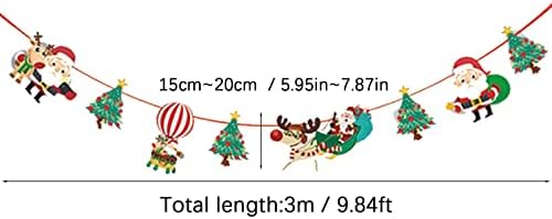 Коледен Стенен Декор Банер Виси Овесени ядки Венец Банер Украса за Доставка Костюм за 11 Годишно Дете