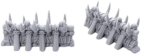 Огради от Зъби, с помощта на Декори за печат, Настолни RPG-декорации с 3D печат и 28-мм миниатюри терен за военни игри