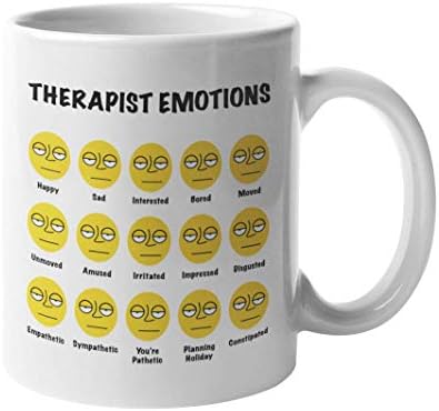 Оставете отпечатък Дизайн-Терапевт Емоции Психиатрия Хумор Лицето на Кафе и Чай Чаша За Невыразительного Психиатър, Психолог,
