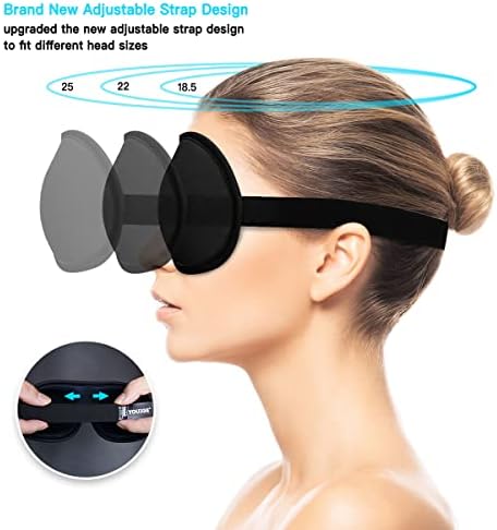 Маска за сън, за жени и мъже, Ультратонкая лека принудителна маска за сън, не клаустрофобия в очите 3D contour превръзка