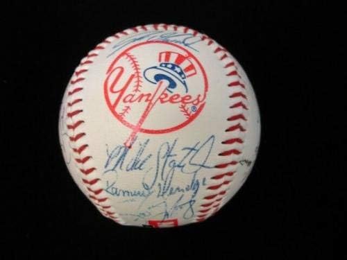1997 Бейзбол с автографи на Ню Йорк Янкис - 17 Автографи - B & B E LOA - Бейзболни топки колеж с автограф
