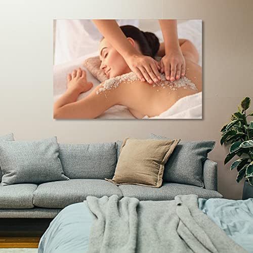 Плакат на салон за красота Красотата на Тялото Масаж на Цялото тяло, СПА Плакат (62) Платно за Живопис Плакати И Щампи