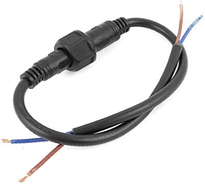 X-DREE Двойка 2P мъже и жени Водоустойчив кабел за led ленти (Cavo connettore maschio-femmina da 2-P-in на led лампаду