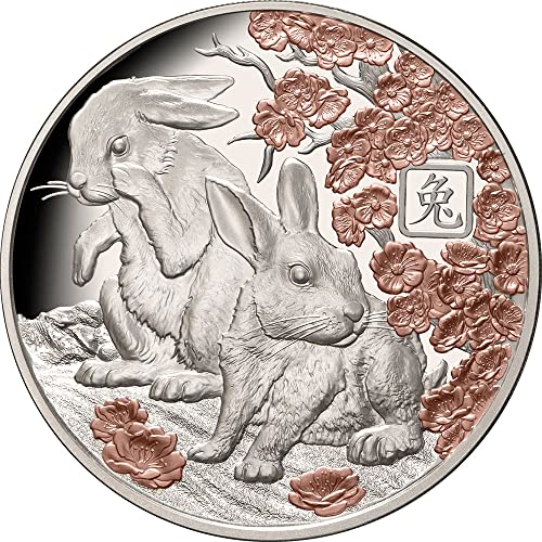 2023 Лунна година Соломоновите острови PowerCoin Rabbit Лунна година 1 Унция Сребърна монета 5 $ на Соломоновите острови