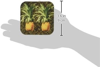 3dRose CST_220881_1 Двойка Сочни тропически ананас Ботаническая илюстрация на Меки подложки (комплект от 4 броя)