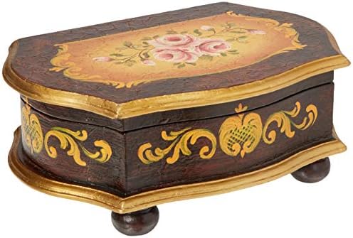 Декоративна Дървена ковчег за цветя NOVICA, Кафява, С аромат на Рози'