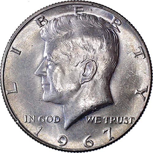 Сребърен Полдоллара Кенеди 1967 г. 50C Диамант, Без да се прибягва