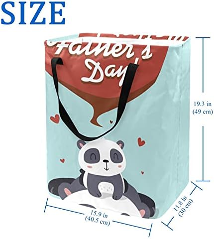 Кошници за бельо Panda Happy Father ' s Day, Водоустойчив Сгъваема Кошница за Дрехи с Дръжки за Детската стая в Общежитието