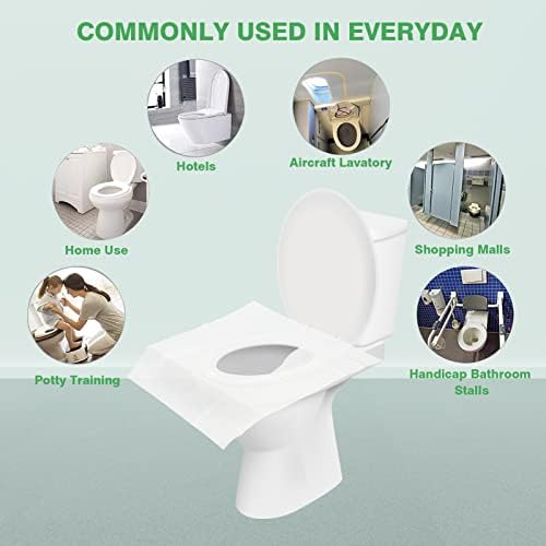 WWW Калъф За седалката на Тоалетната чиния, 50 Опаковки Покривала За Седалките на Тоалетната чиния за Еднократна употреба
